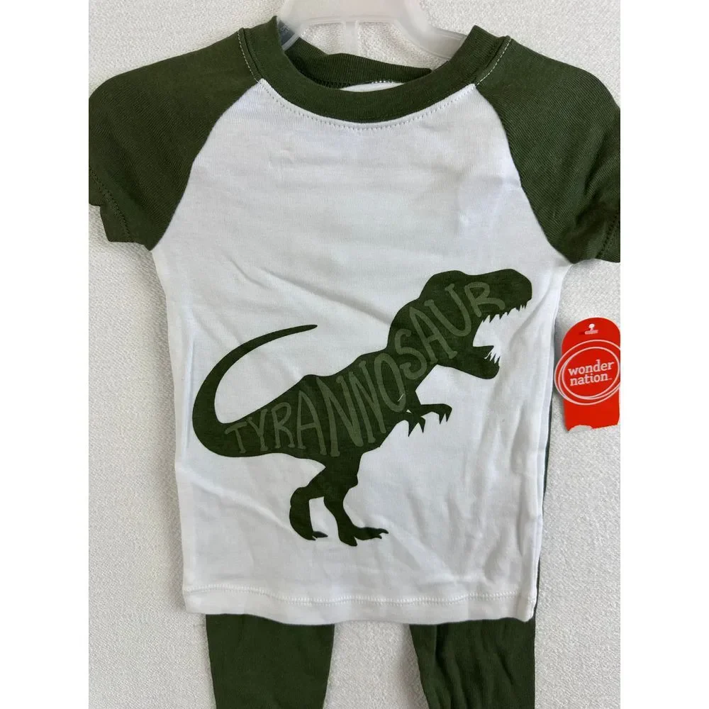 Wonder‎ Nation Matching Set Boys 2T Dinosaur T-Rex NWT